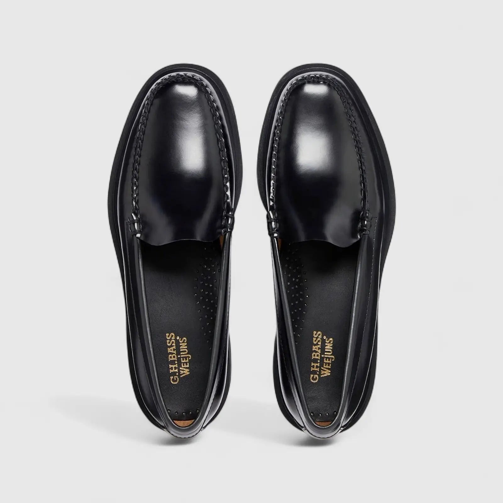 Bass Men's Loafer Weejun Step Venetian BA11605 Black BF3