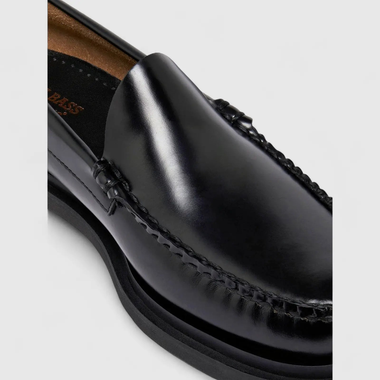 Bass Men's Loafer Weejun Step Venetian BA11605 Black BF3