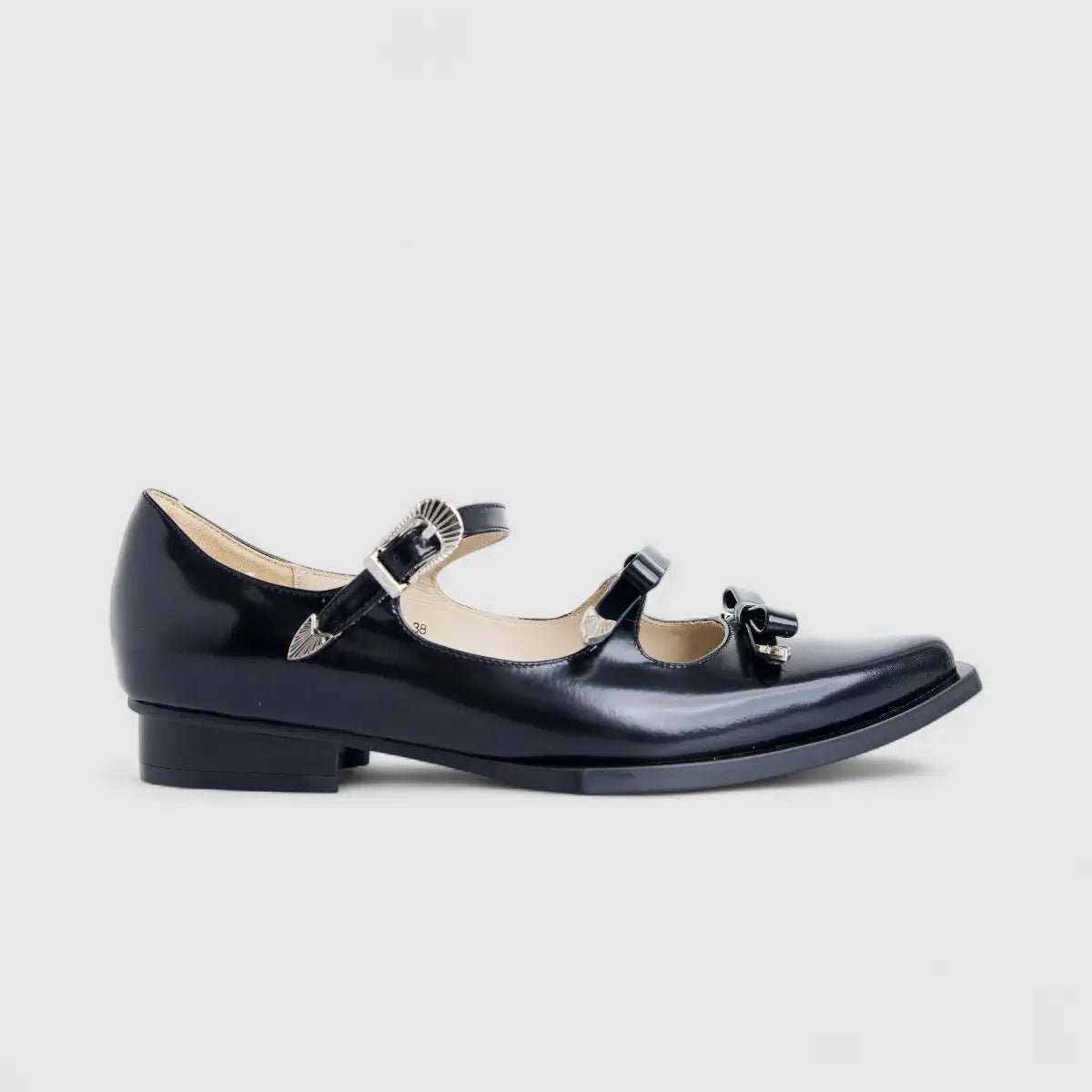 Morbido Ladies Leather Pump Black PON008