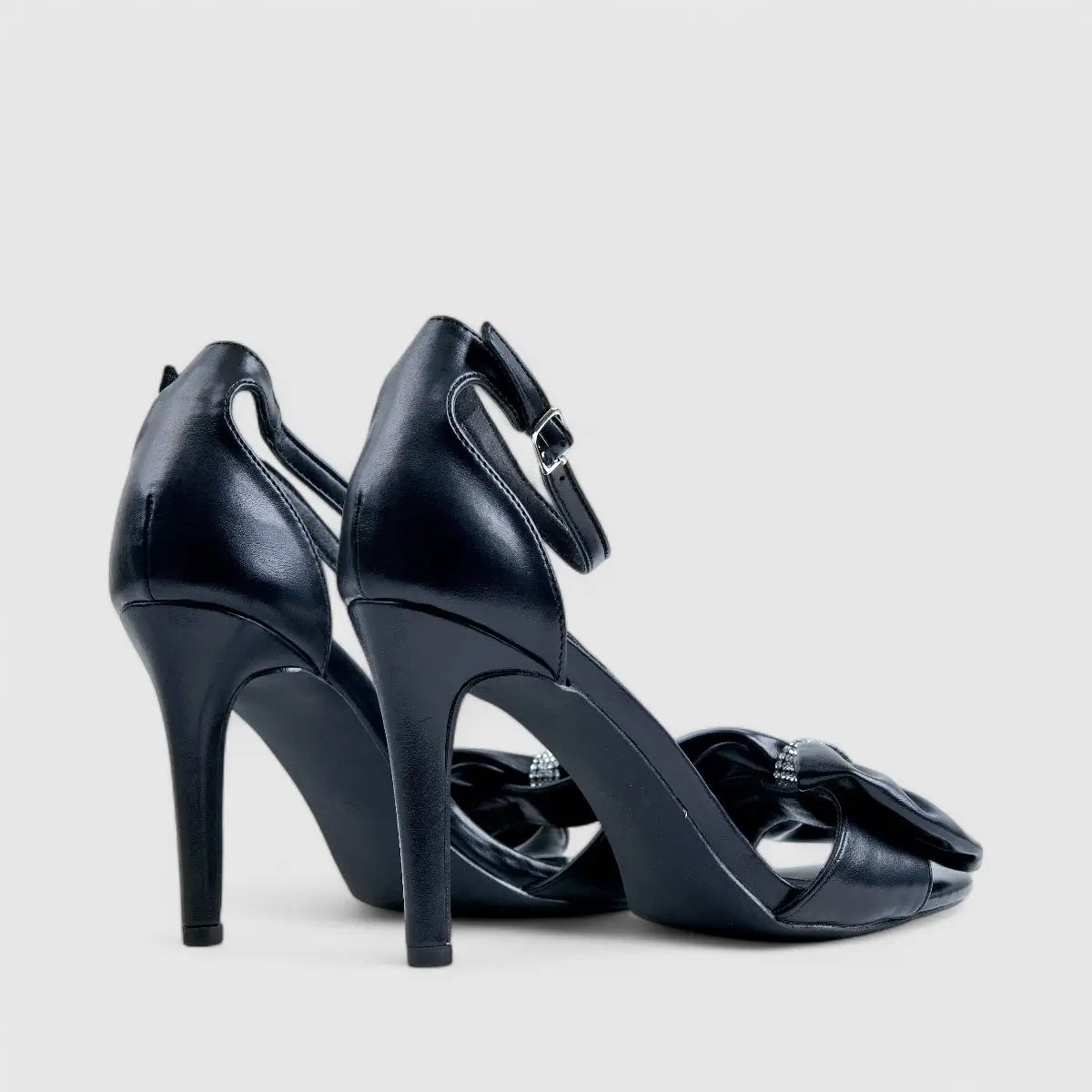 Footwork Dress Block Heel Evening Sandal Black 01683 Heels | familyshoecentre