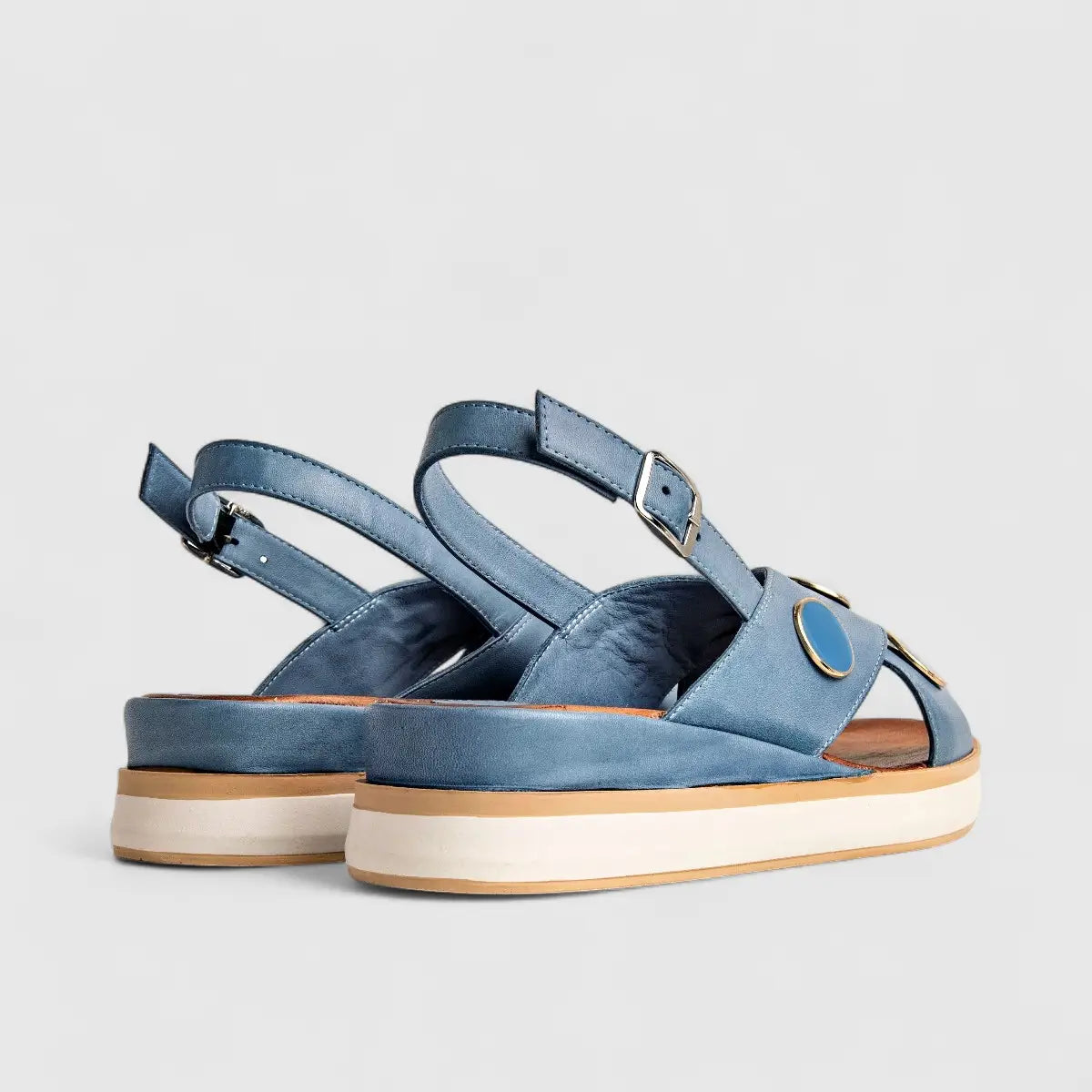 Sofia Mare Ladies Leather Comfort Sandal 11832 Blue SF80