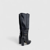 Bulbul Ladies Long Block Heel Boot Black CAR26-15