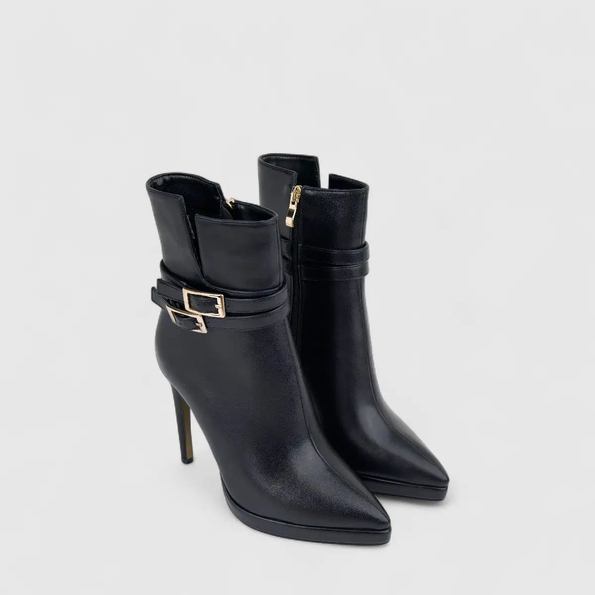 Bulbul Ladies Stiletto Heel Ankle Boot Black CAR26-4