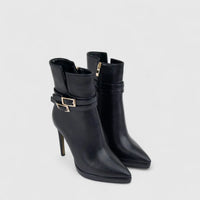 Bulbul Ladies Stiletto Heel Ankle Boot Black CAR26-4