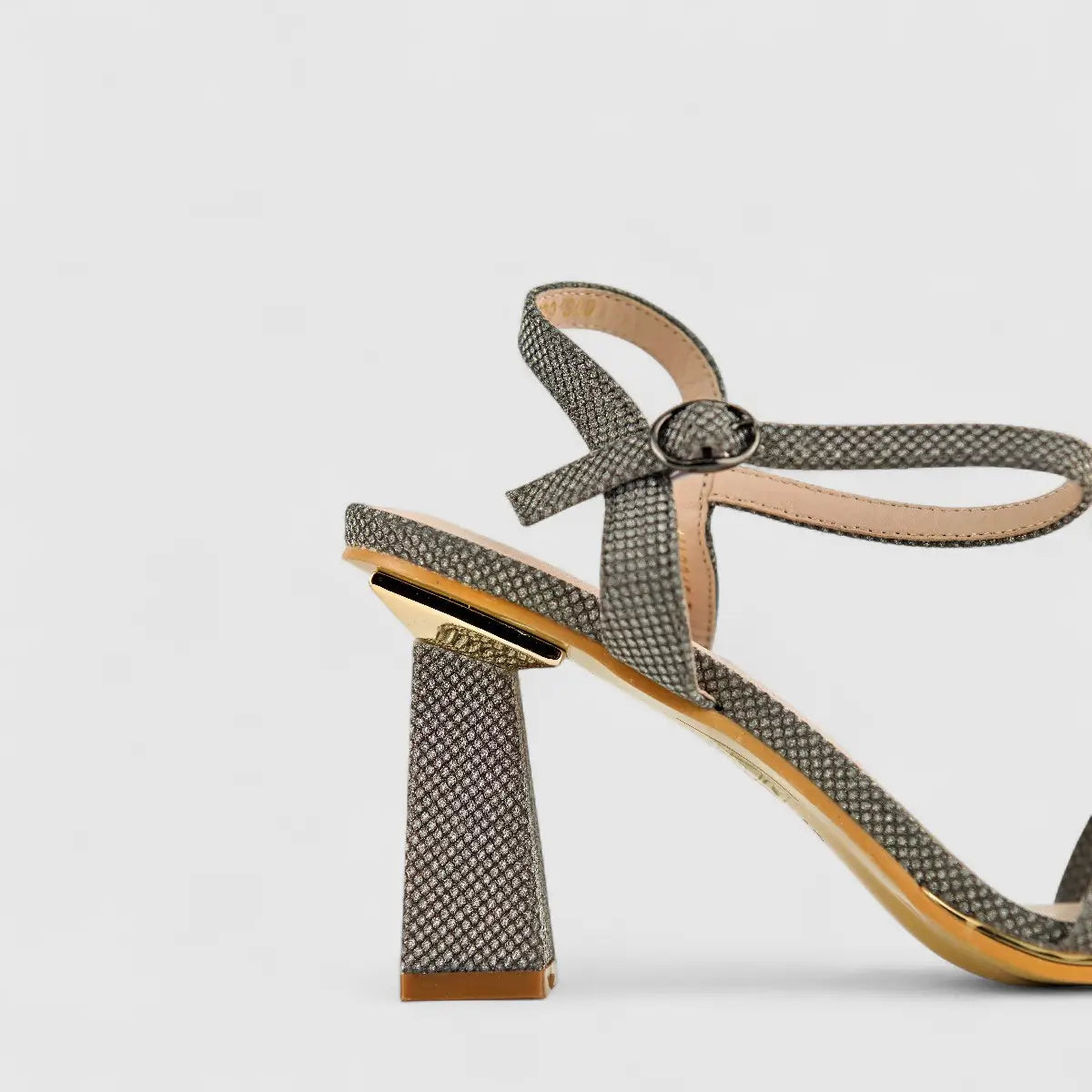 Bulbul Ladies Evening Sandal HAR045 Pewter