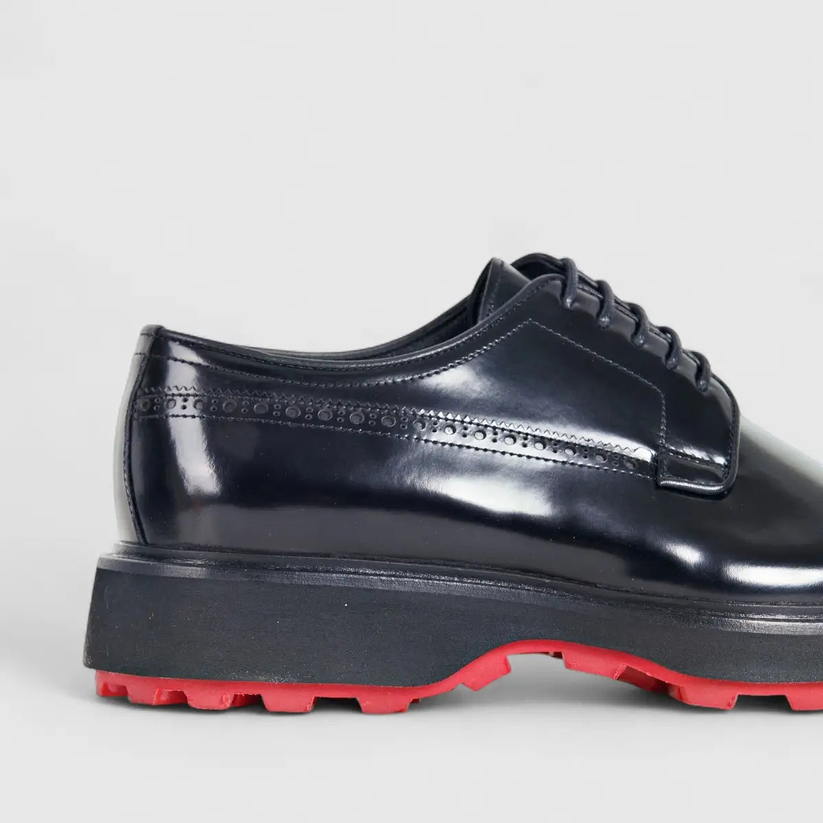 Formales Men's Leather Chunky Sole Lace Up 0495 Black FC114