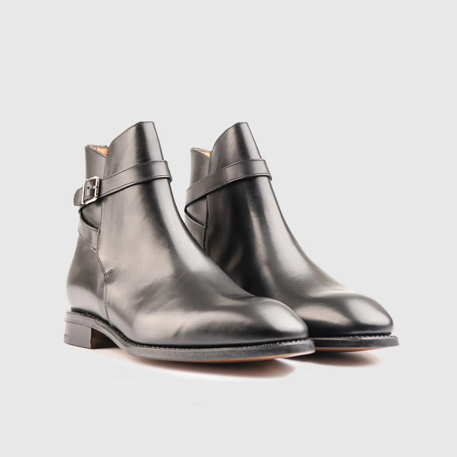 Goodyear Welt Buckle Strap Boot 490 Black Boots | familyshoecentre
