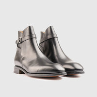 Goodyear Welt Buckle Strap Boot 490 Black Boots | familyshoecentre