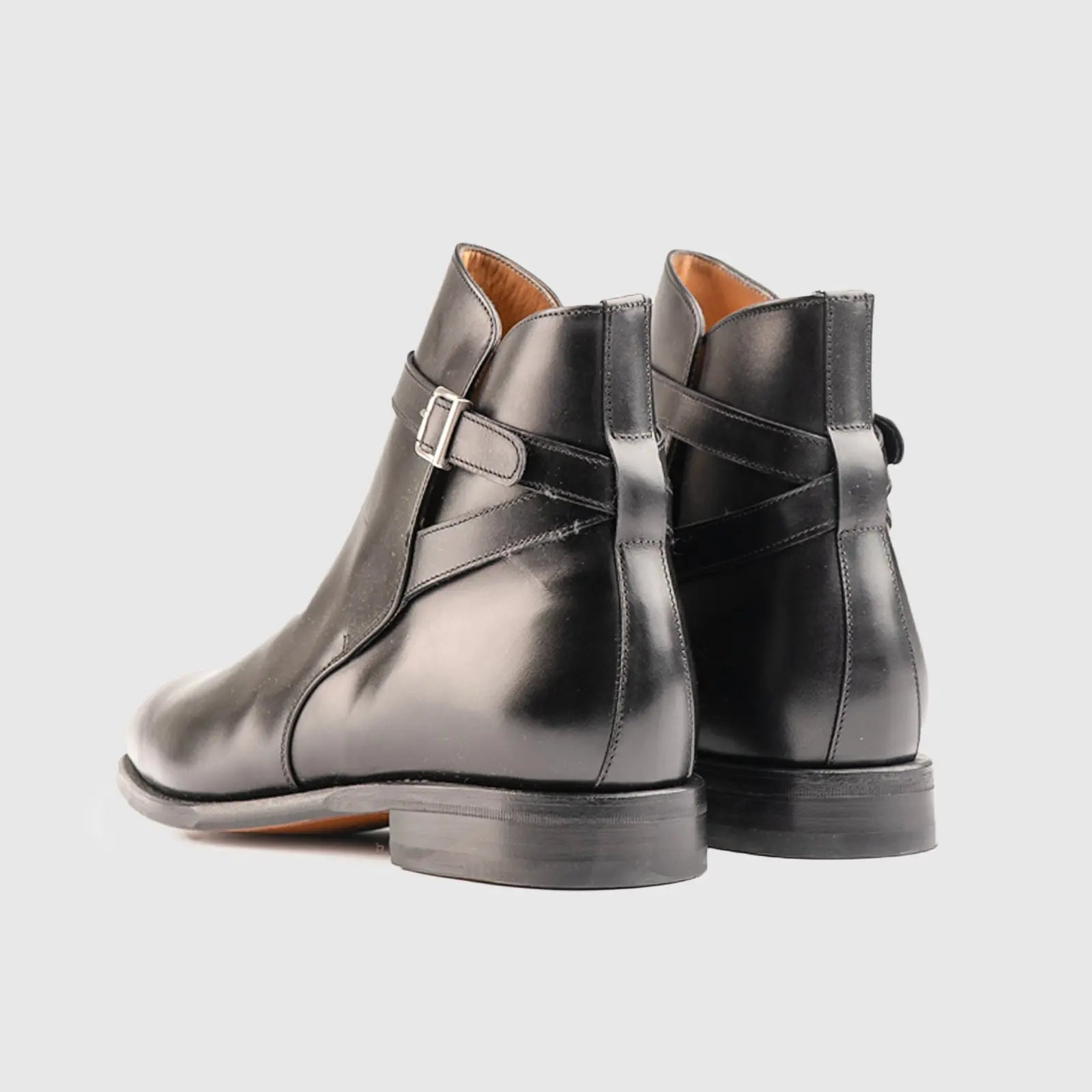 Goodyear Welt Buckle Strap Boot 490 Black Boots | familyshoecentre