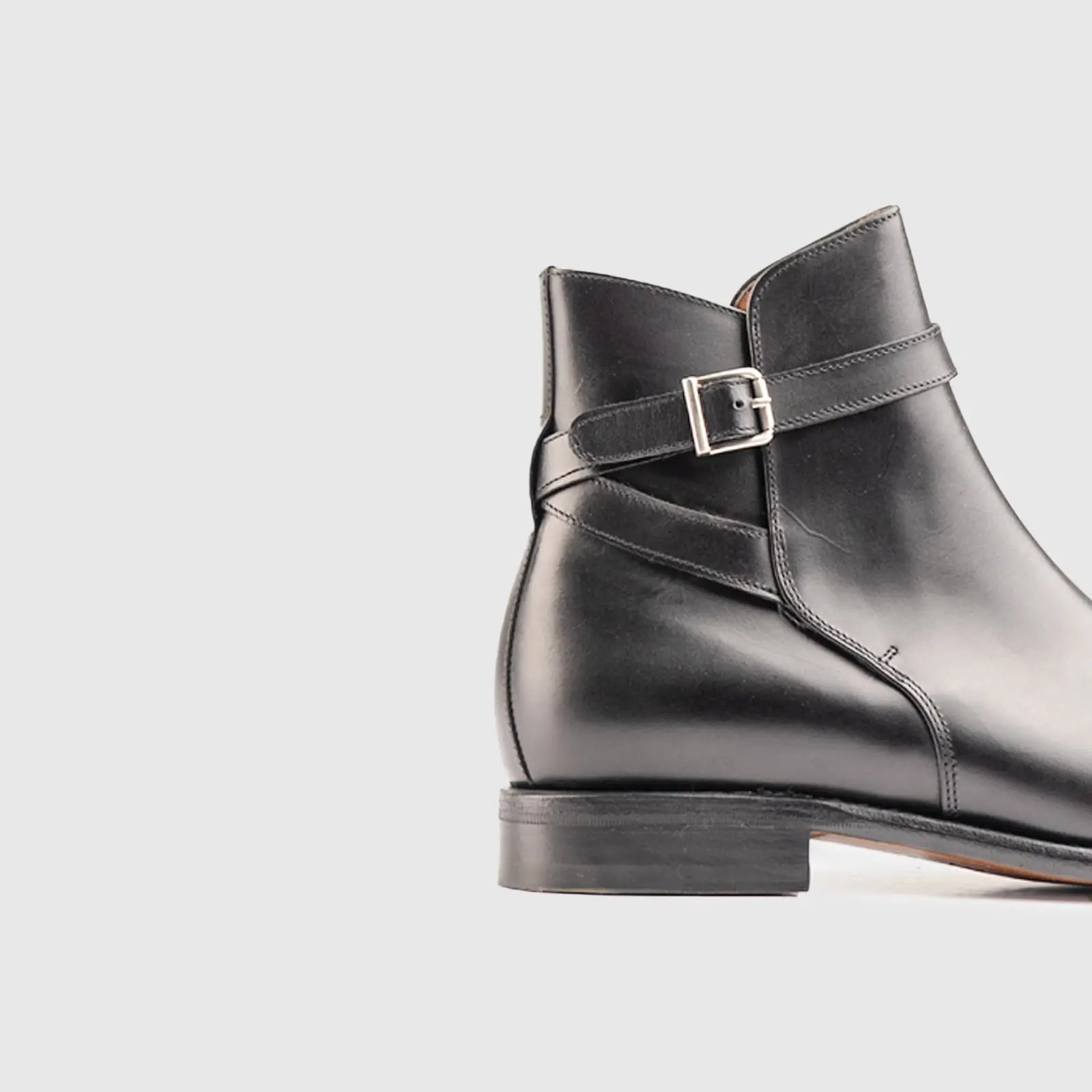 Goodyear Welt Buckle Strap Boot 490 Black Boots | familyshoecentre