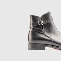 Goodyear Welt Buckle Strap Boot 490 Black Boots | familyshoecentre