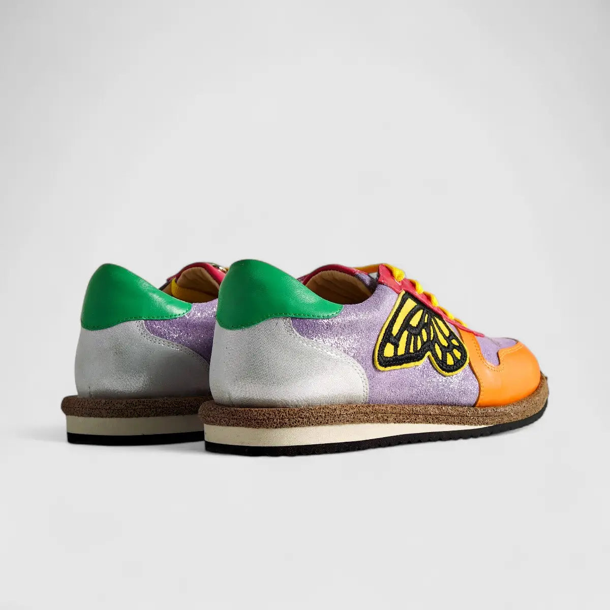 Poletto Ladies Leather Sneaker Multi Butterfly 4257163 Sneakers | familyshoecentre