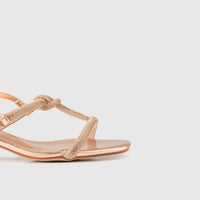 Block Heel Evening Sandal Gold 01613 Heels | familyshoecentre
