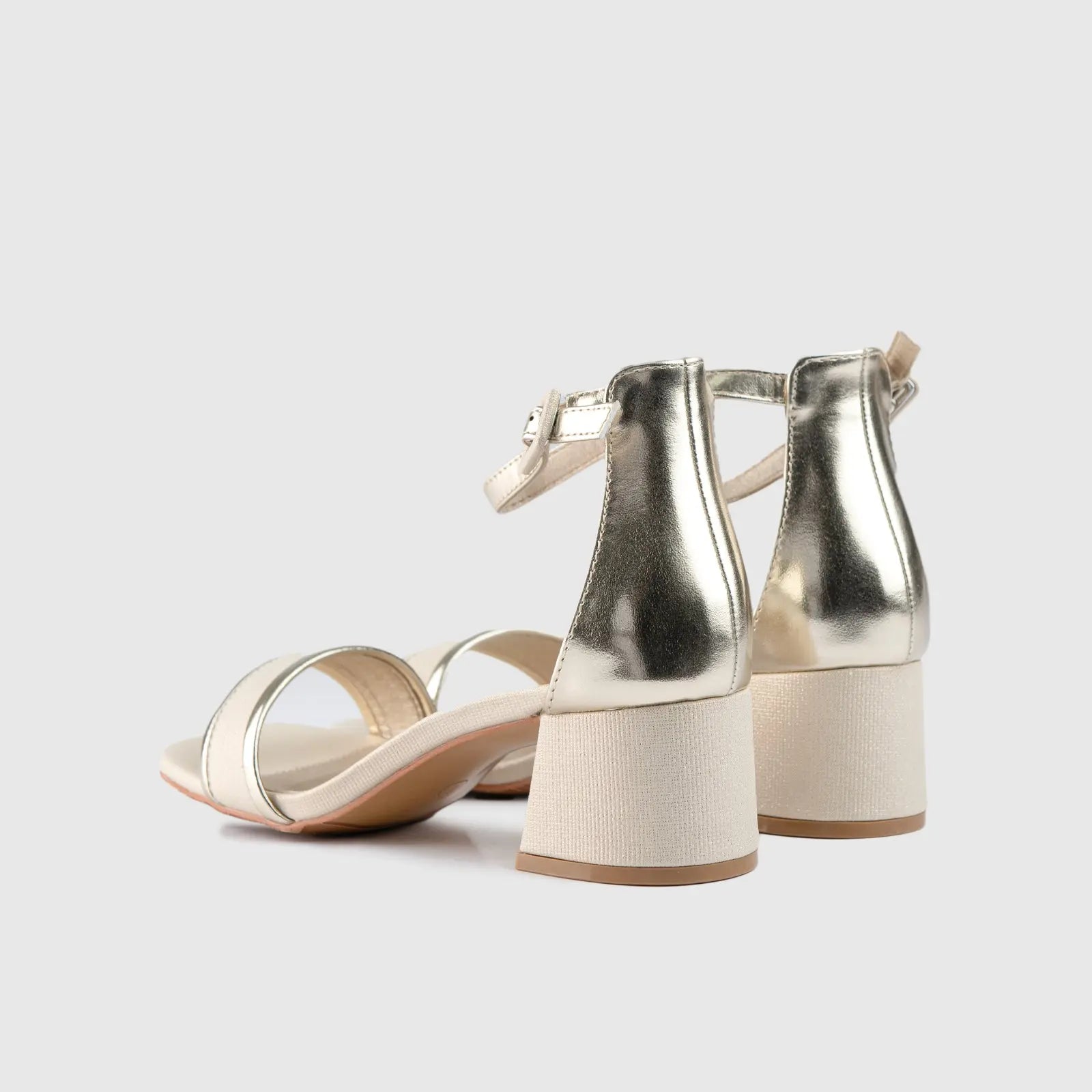 Block Heel Sandal Beige 10529 Sandals | familyshoecentre