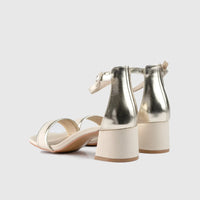 Block Heel Sandal Beige 10529 Sandals | familyshoecentre