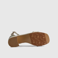 Block Heel Sandal Beige 10529 Sandals | familyshoecentre