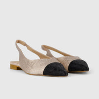 Bulbul Bling Pump Beige/Black CAR5009 Pumps | familyshoecentre