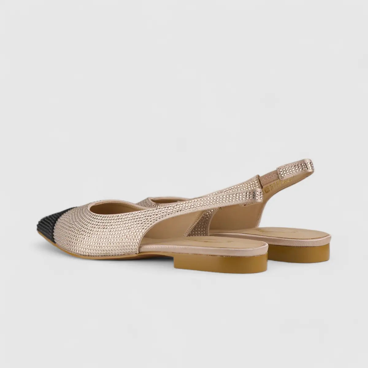 Bulbul Bling Pump Beige/Black CAR5009 Pumps | familyshoecentre