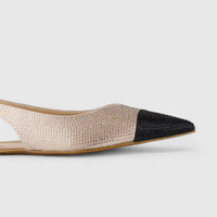 Bulbul Bling Pump Beige/Black CAR5009 Pumps | familyshoecentre