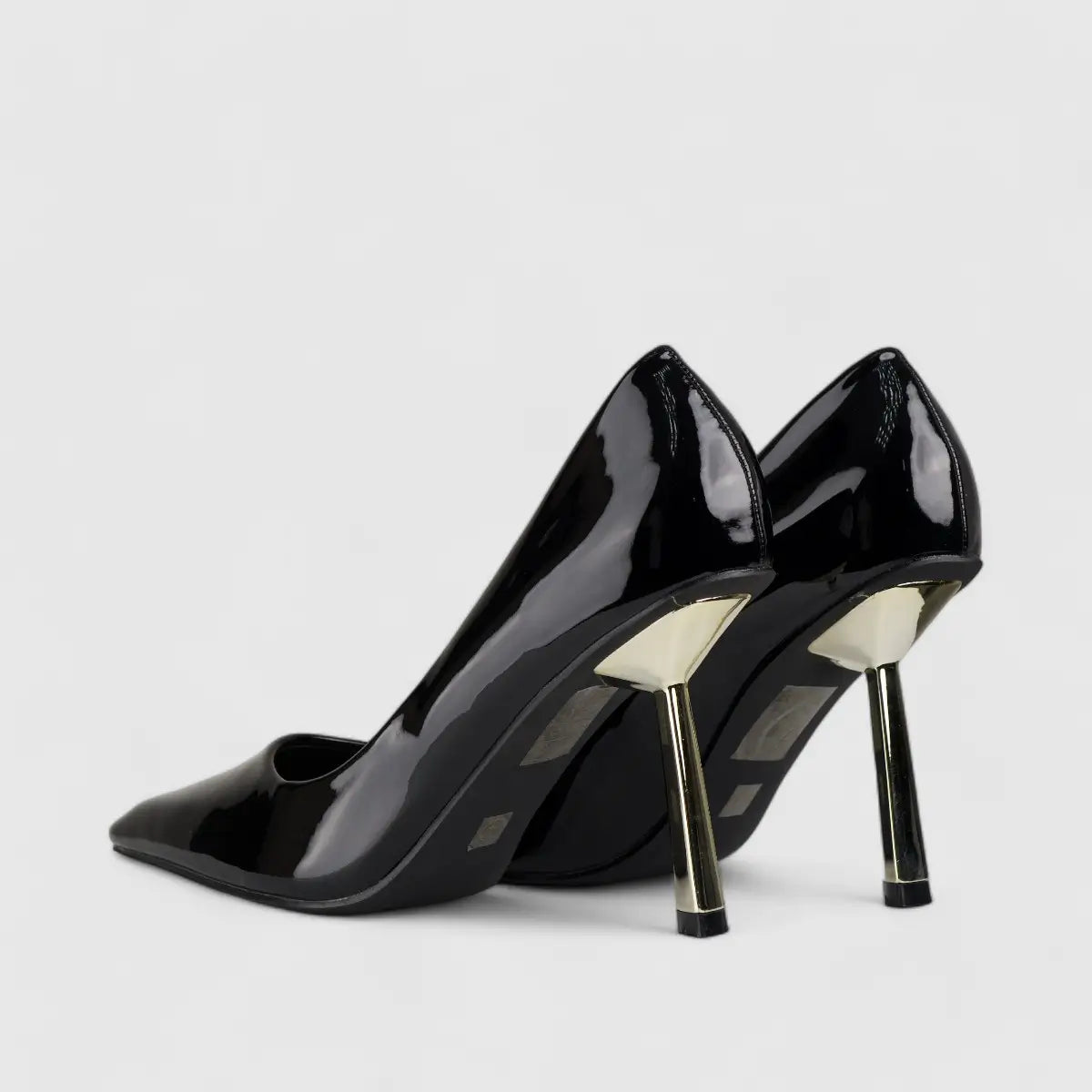 Bulbul Court Shoe Black LU005 Heels | familyshoecentre