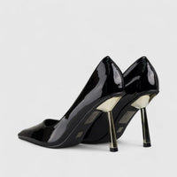 Bulbul Court Shoe Black LU005 Heels | familyshoecentre