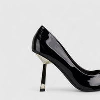 Bulbul Court Shoe Black LU005 Heels | familyshoecentre