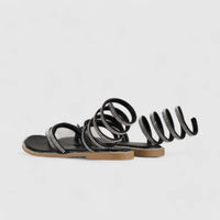 Bulbul Flat Bling Sandal Black LU002 Sandals | familyshoecentre