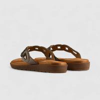 Bulbul Flat Bling Slide Sandal Pewter HAR009 Sandals | familyshoecentre