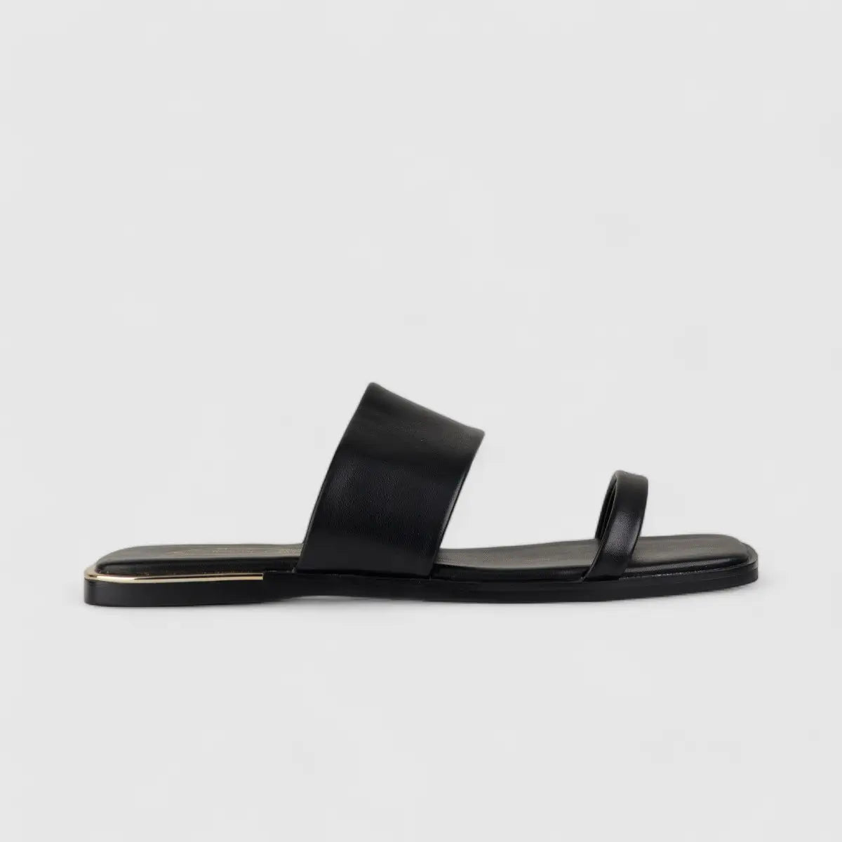 Bulbul Flat Sandal Black Car5001 Sandals | familyshoecentre