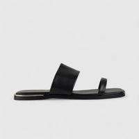 Bulbul Flat Sandal Black Car5001 Sandals | familyshoecentre