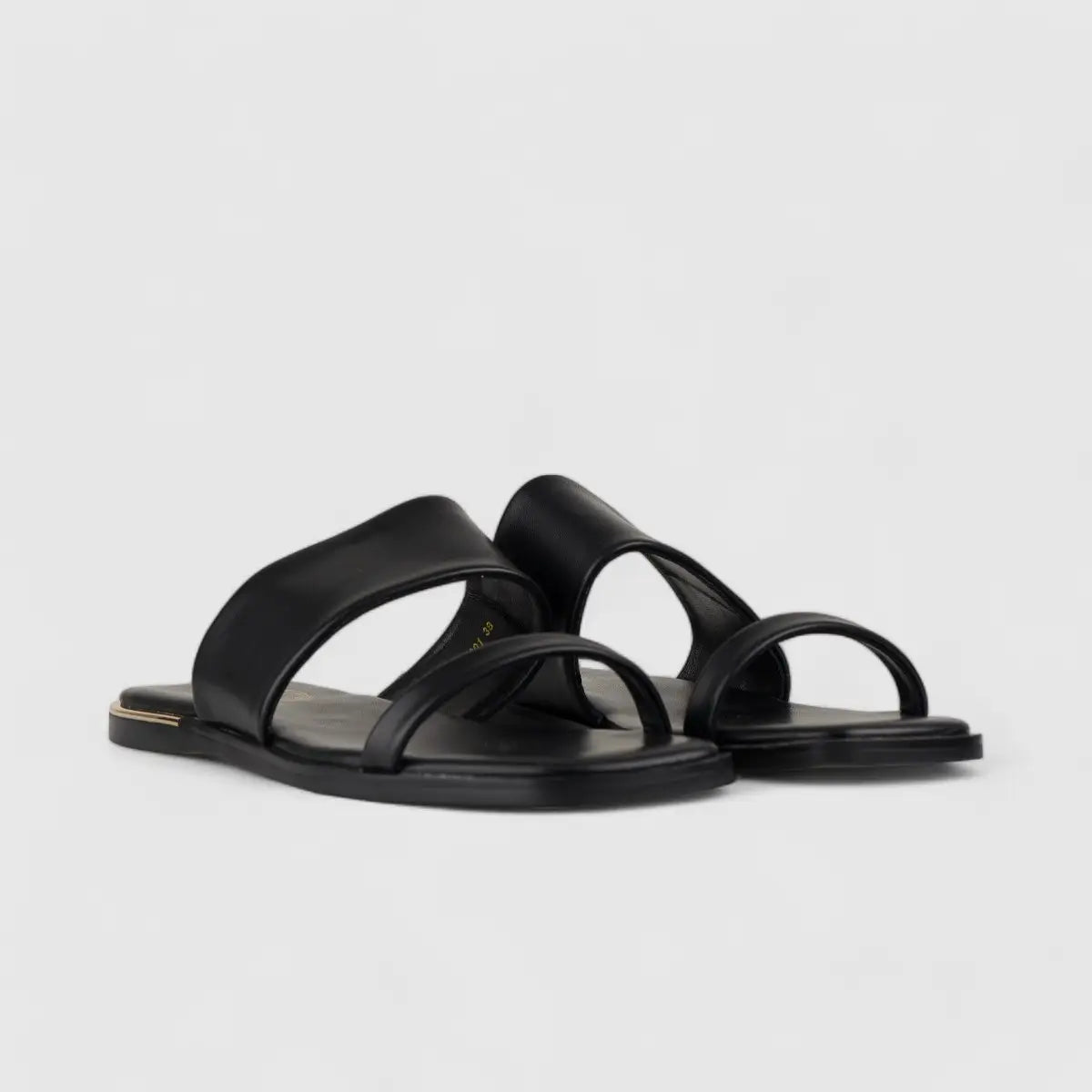 Bulbul Flat Sandal Black Car5001 Sandals | familyshoecentre