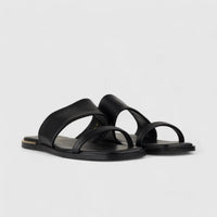 Bulbul Flat Sandal Black Car5001 Sandals | familyshoecentre