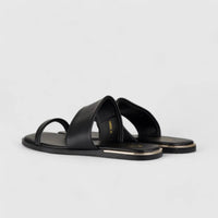 Bulbul Flat Sandal Black Car5001 Sandals | familyshoecentre