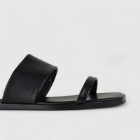 Bulbul Flat Sandal Black Car5001 Sandals | familyshoecentre