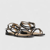 Bulbul Flat Sandal Black Car5004 Sandals | familyshoecentre