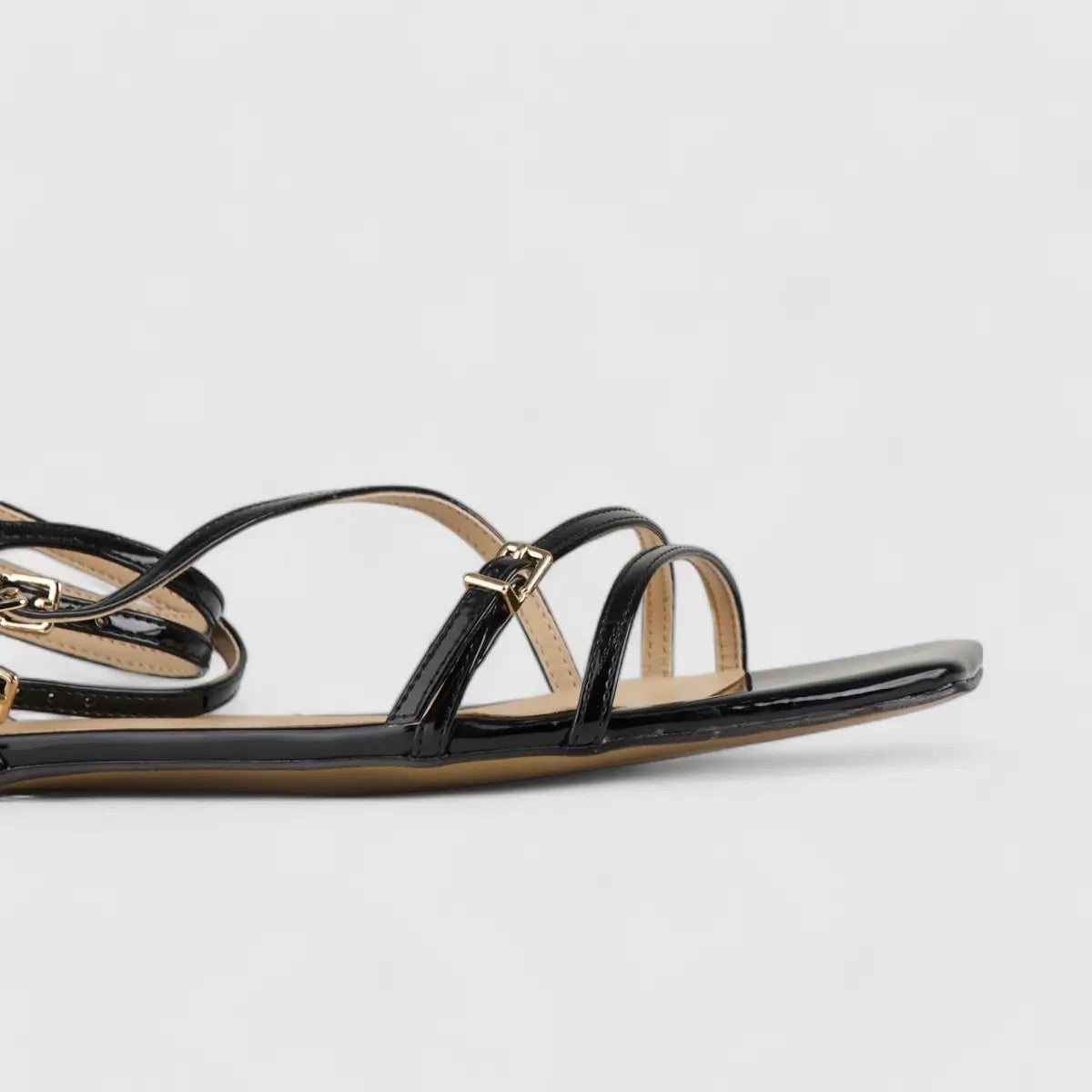 Bulbul Flat Sandal Black Car5004 Sandals | familyshoecentre