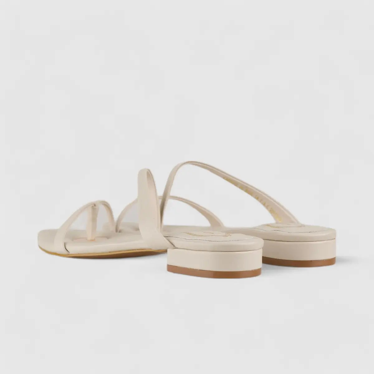 Bulbul Flat Sandal Off White Car5002 Sandals | familyshoecentre