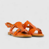 Bulbul Flat Sandal Orange Car5005 Sandals | familyshoecentre