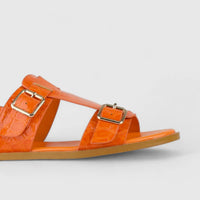 Bulbul Flat Sandal Orange Car5005 Sandals | familyshoecentre