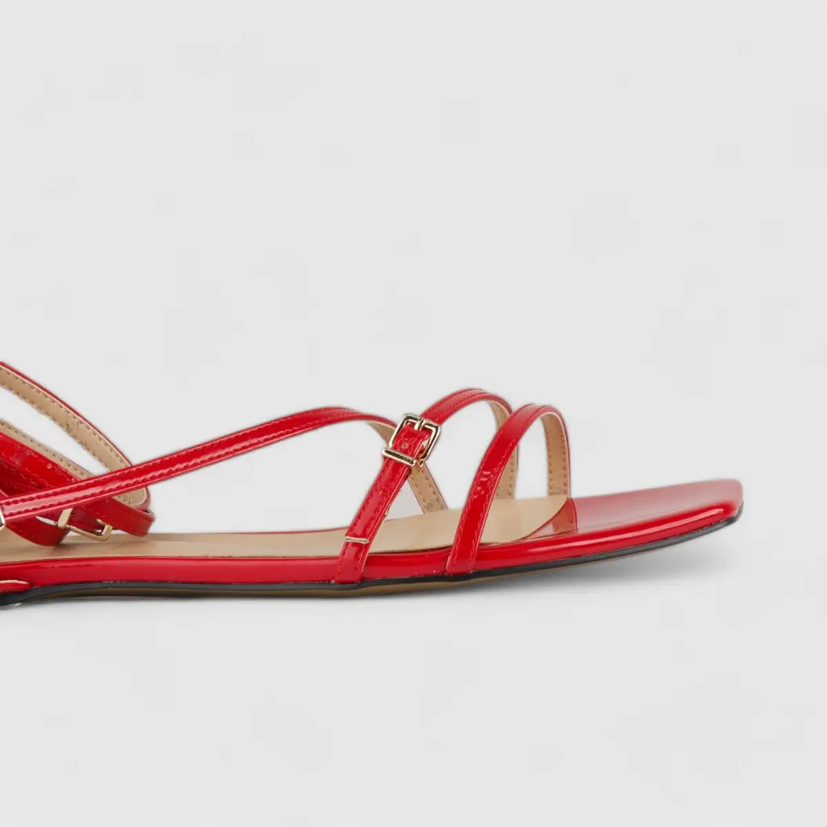 Bulbul Flat Sandal Red Car5003 Sandals | familyshoecentre