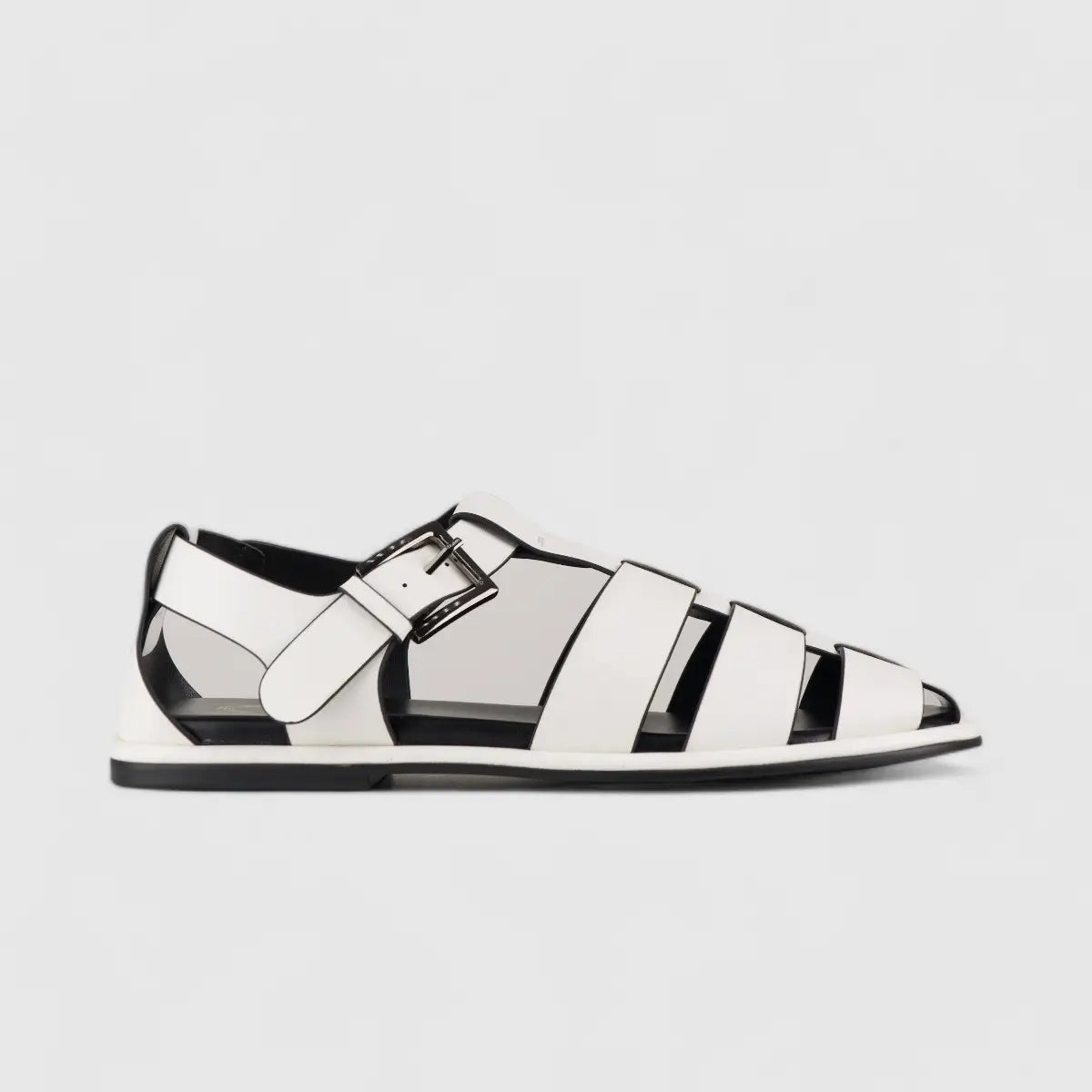 Bulbul Flat Sandal White Car5007 Sandals | familyshoecentre