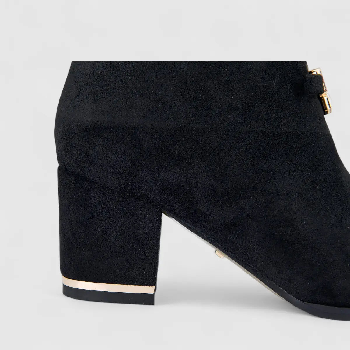Bulbul Ladies Block Heel Ankle Boot Black CAR26-8