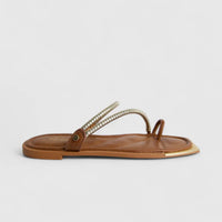 Bulbul Ladies Casual Flat Sandal Camel HAR077