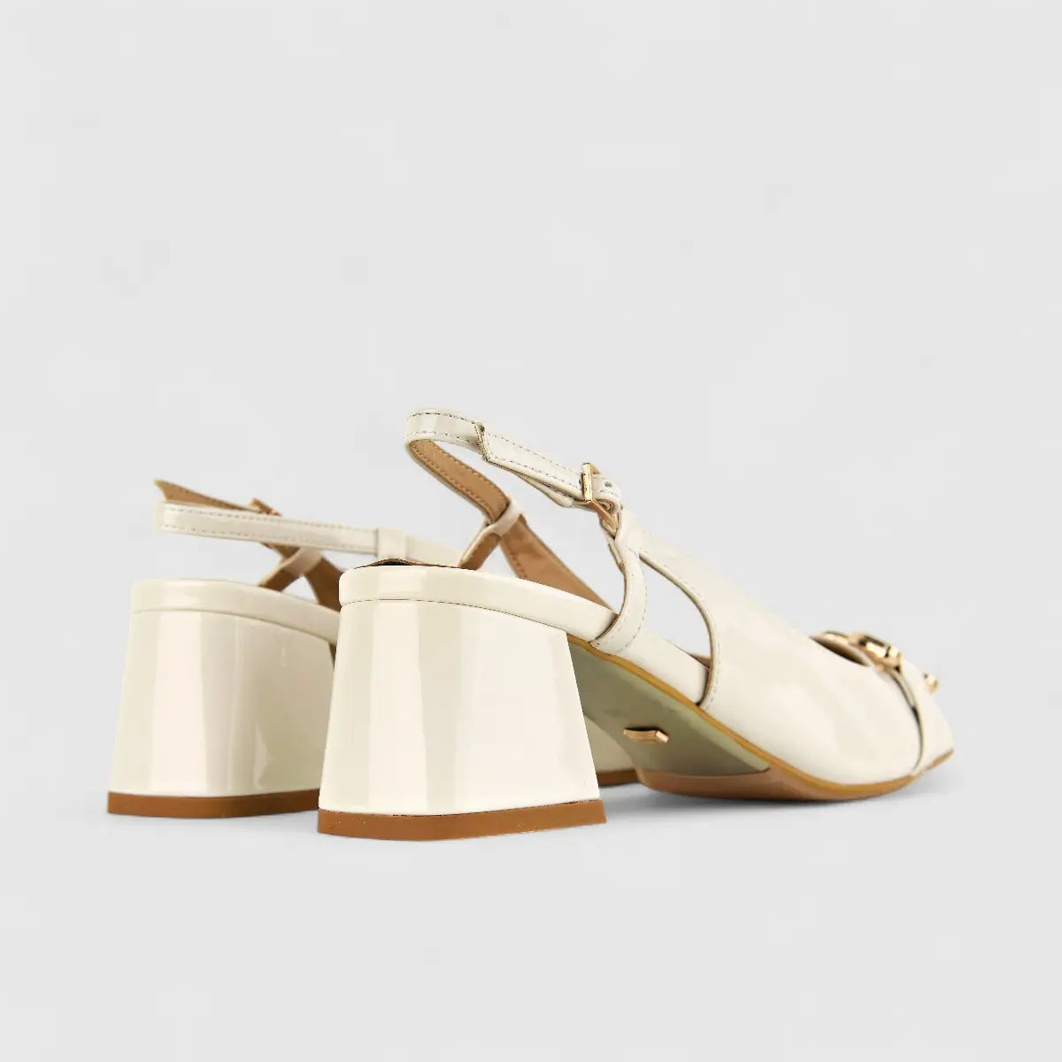 Bulbul Ladies Block Heel Sandal CAR-007 Off White