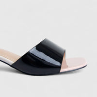 Bulbul Ladies Casual Low Heel Sandal Black Nude HAR064