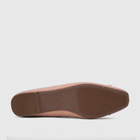 Pink Bulbul Ladies Casual Pump HAR118, featuring a textured upper and a brown sole with size 38 visible, presented in a side