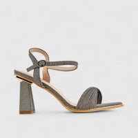 Bulbul Ladies Evening Sandal HAR045 Pewter