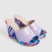 Bulbul Ladies Casual Wedge Sandal  Purple HAR052