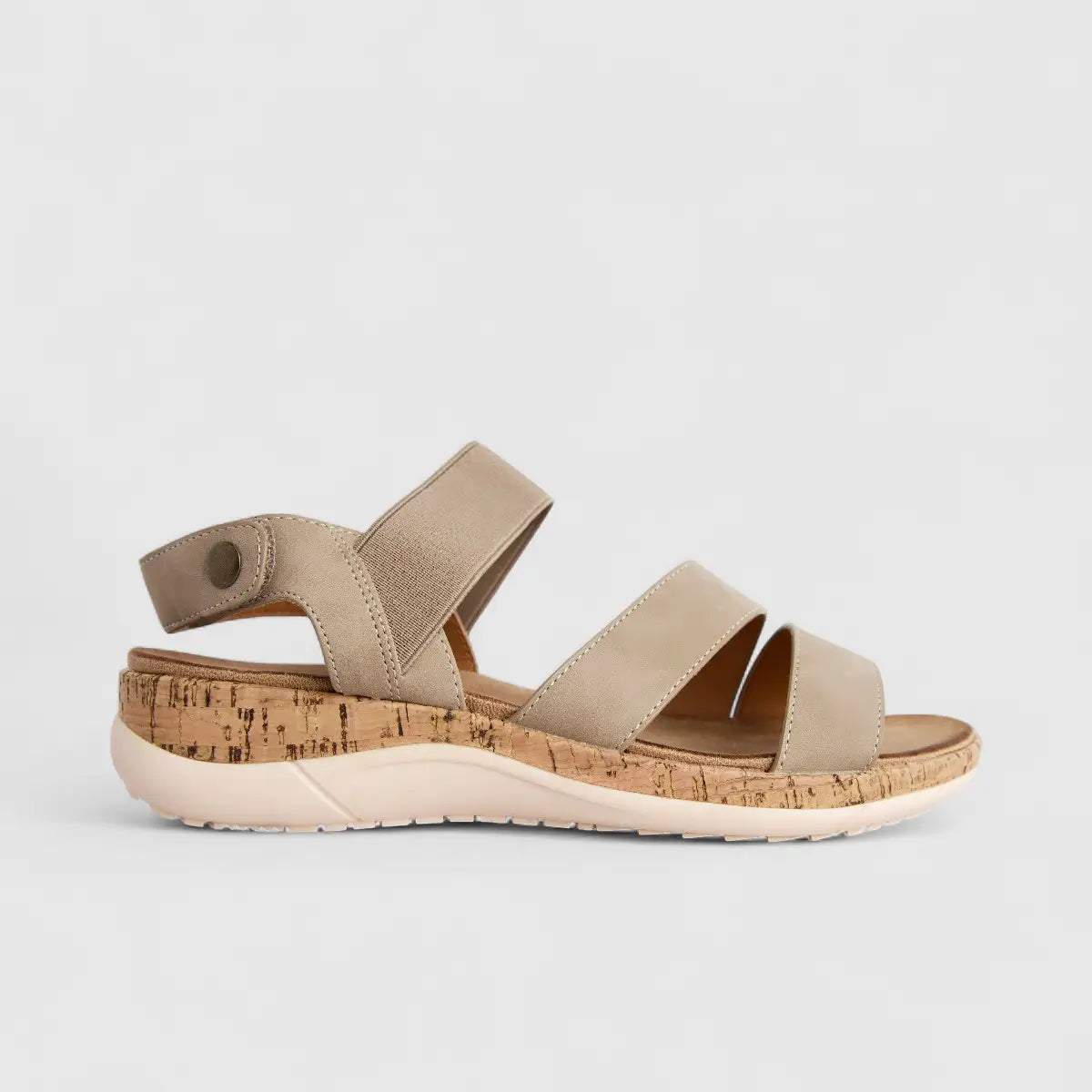 Bulbul Ladies Comfort Sandal Beige HAR072