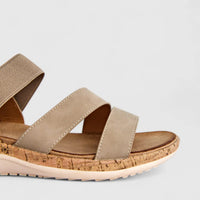 Bulbul Ladies Comfort Sandal Beige HAR072